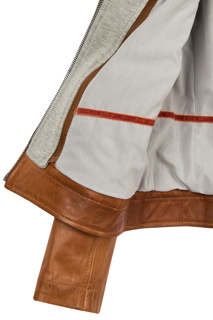 Magic Woman Brown Hooded Short Sport Leather Jacket