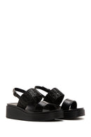 Women's Black Thick Soled Sandals | Derimod