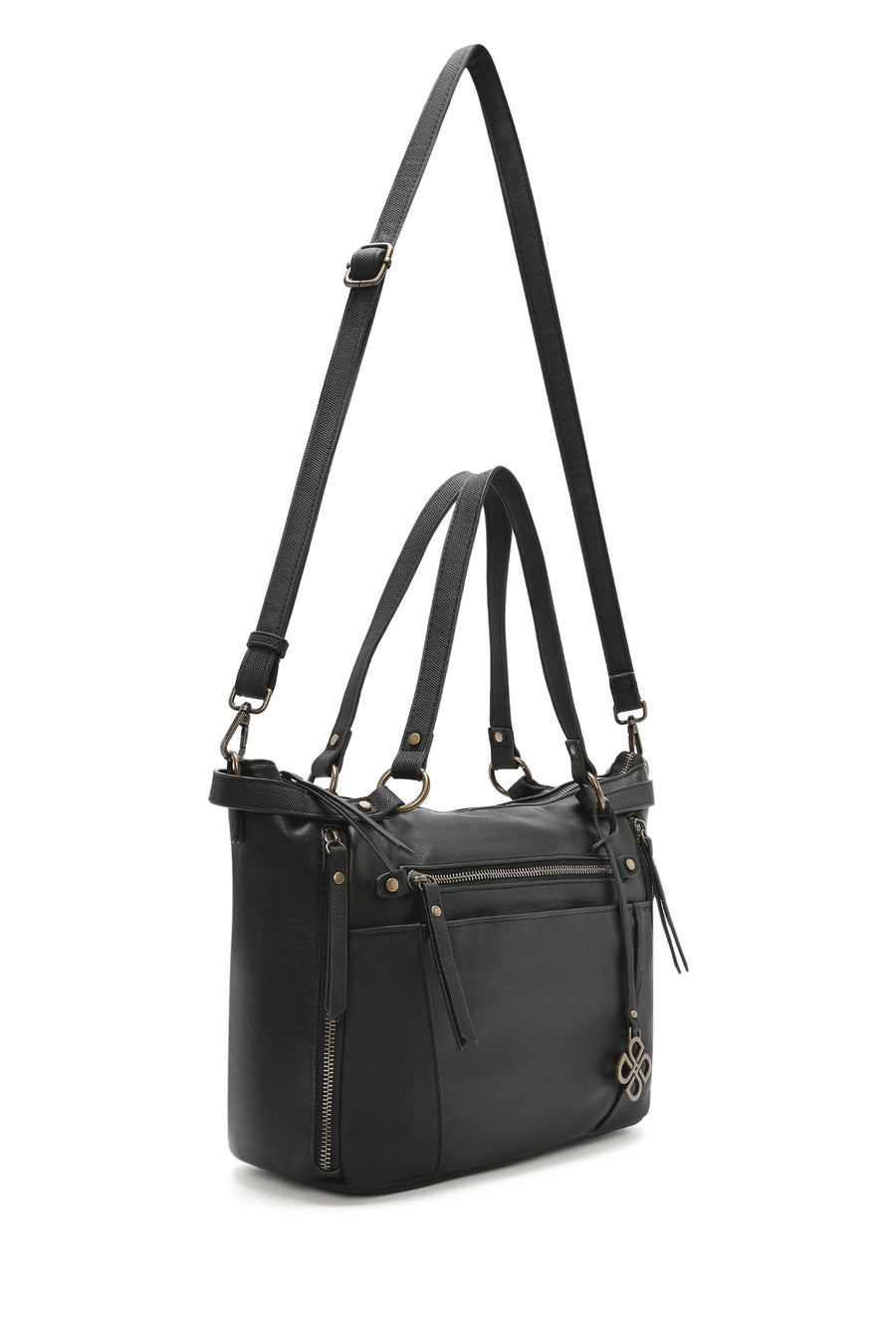 Women's Black Long Strap Shoulder Bag