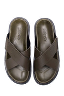 Men's Leather Slippers | Derimod