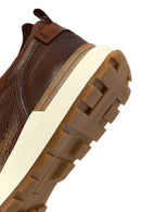 Men's Brown Thick-Soled Leather Casual Sneaker | Derimod