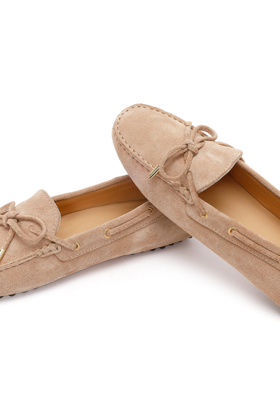Women's Beige Tassel Suede Leather Loafer