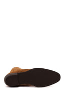 Kadın Taba Kısa Kalın Topuklu Süet Deri Chelsea Bot | Derimod