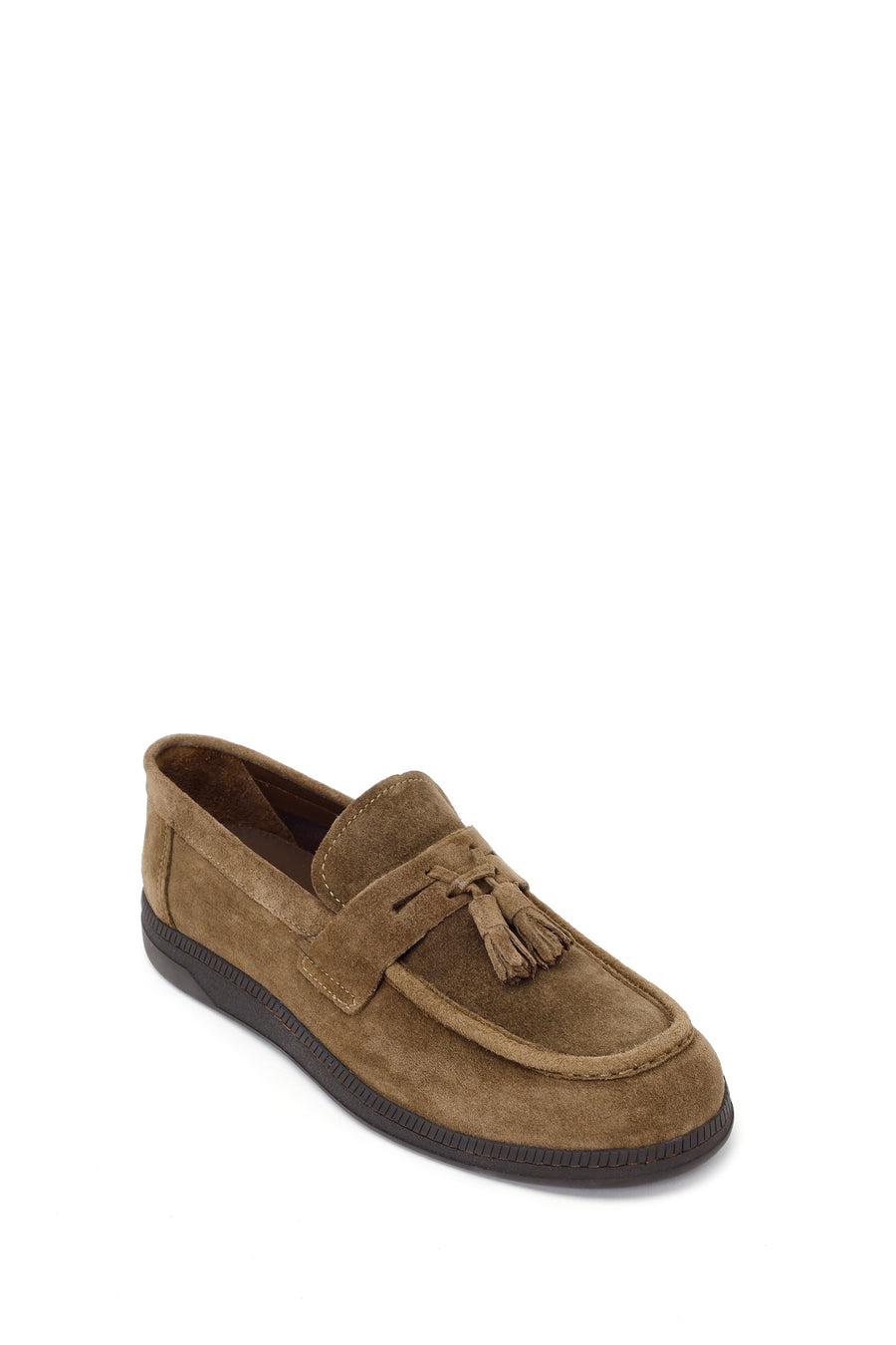 Male Tan Tasselled Suede Casual Loafer