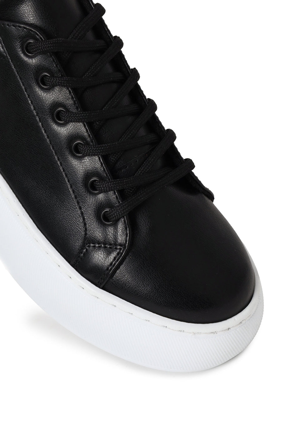 Kadın Siyah Bağcıklı Kalın Tabanlı Sneaker