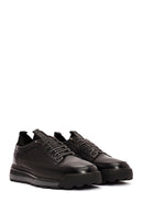 Men's Black Lace-up Leather Sneaker | Derimod