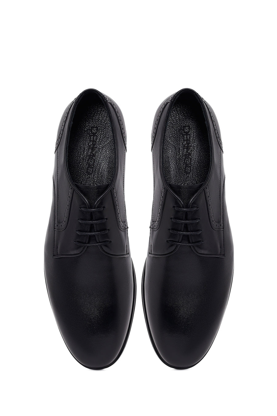 Male Black Lace-up Leather Casual Shoes