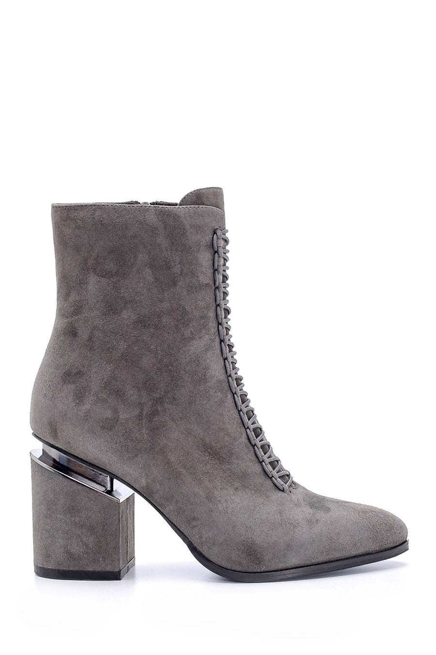 Women's Suede Heeled Boots 20WFD160910 | Derimod