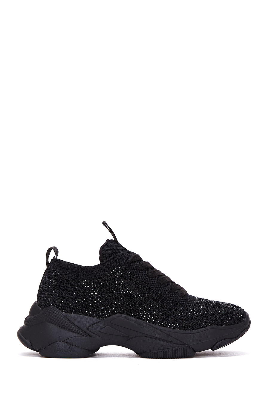 Kadın Siyah Taşlı Kalın Tabanlı Sneaker 22WFD43116F | Derimod