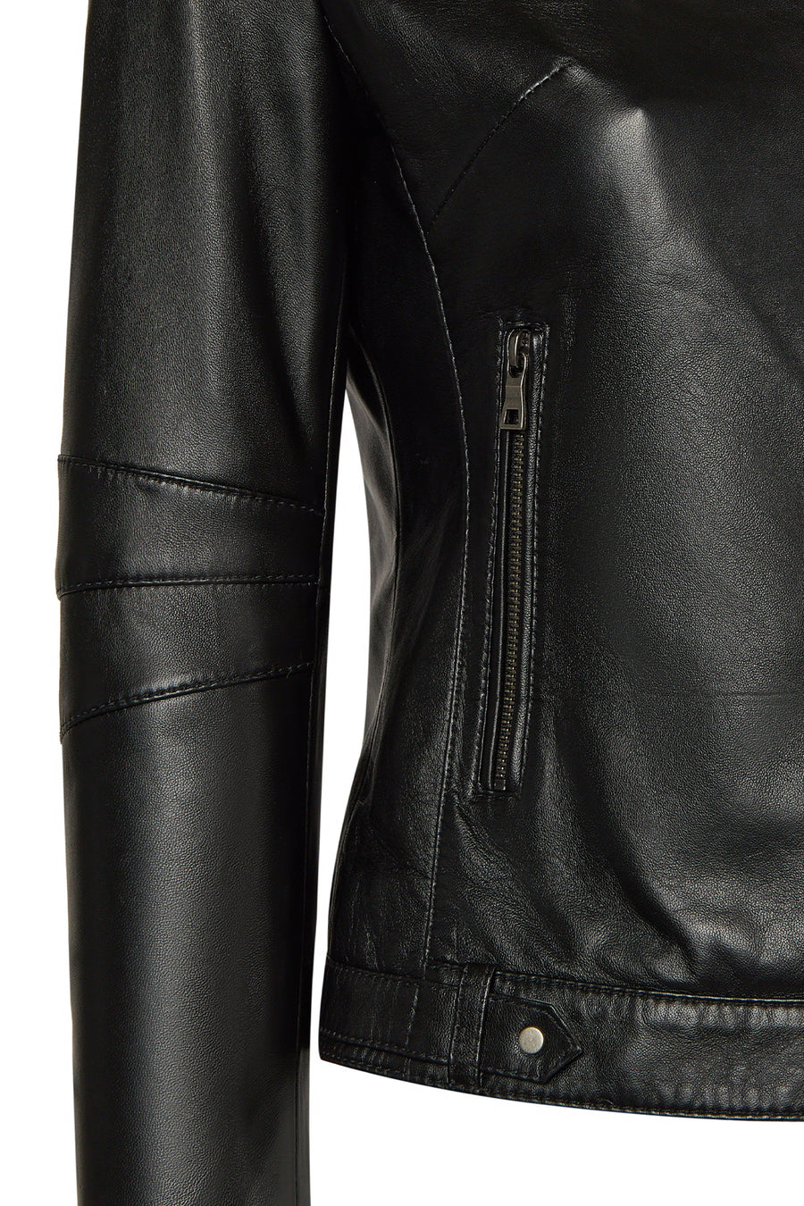 Lesi Woman Black Short Leather Jacket