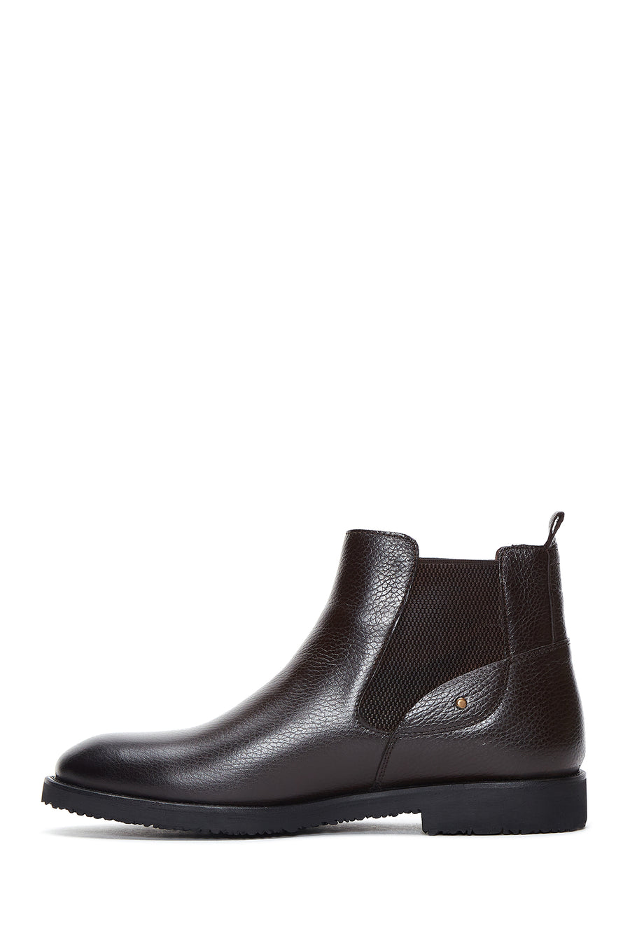 Men's Brown Leather Chelsea Flat Boots