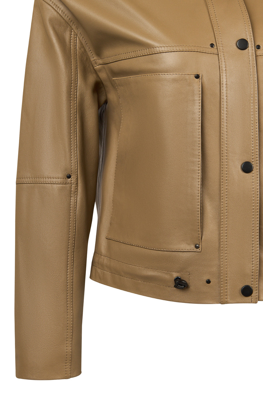 Madlen Woman Brown Oversize Leather Jacket