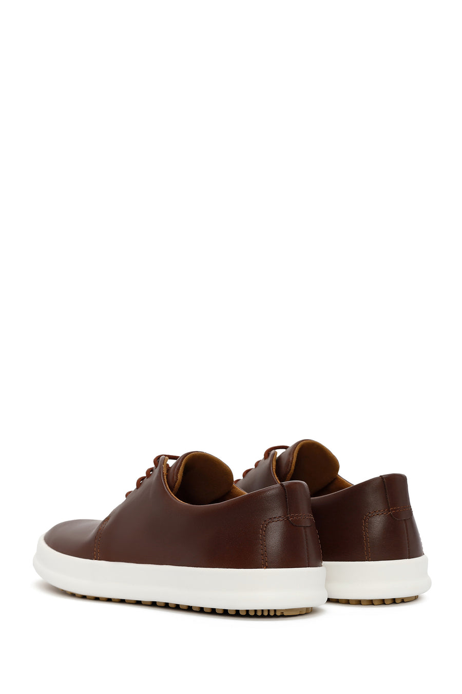 Camper Men's Brown Chasis Lace-Up Leather Casual Shoes