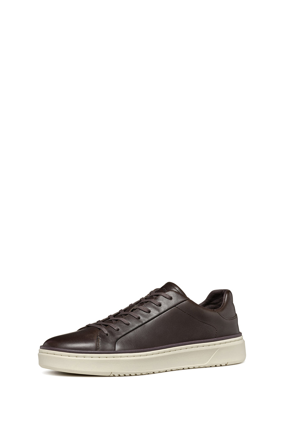 Geox Men's Brown Zackerty Lace-Up Leather Casual Shoes