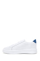 Men's White Leather Thick Soled Sneaker | Derimod