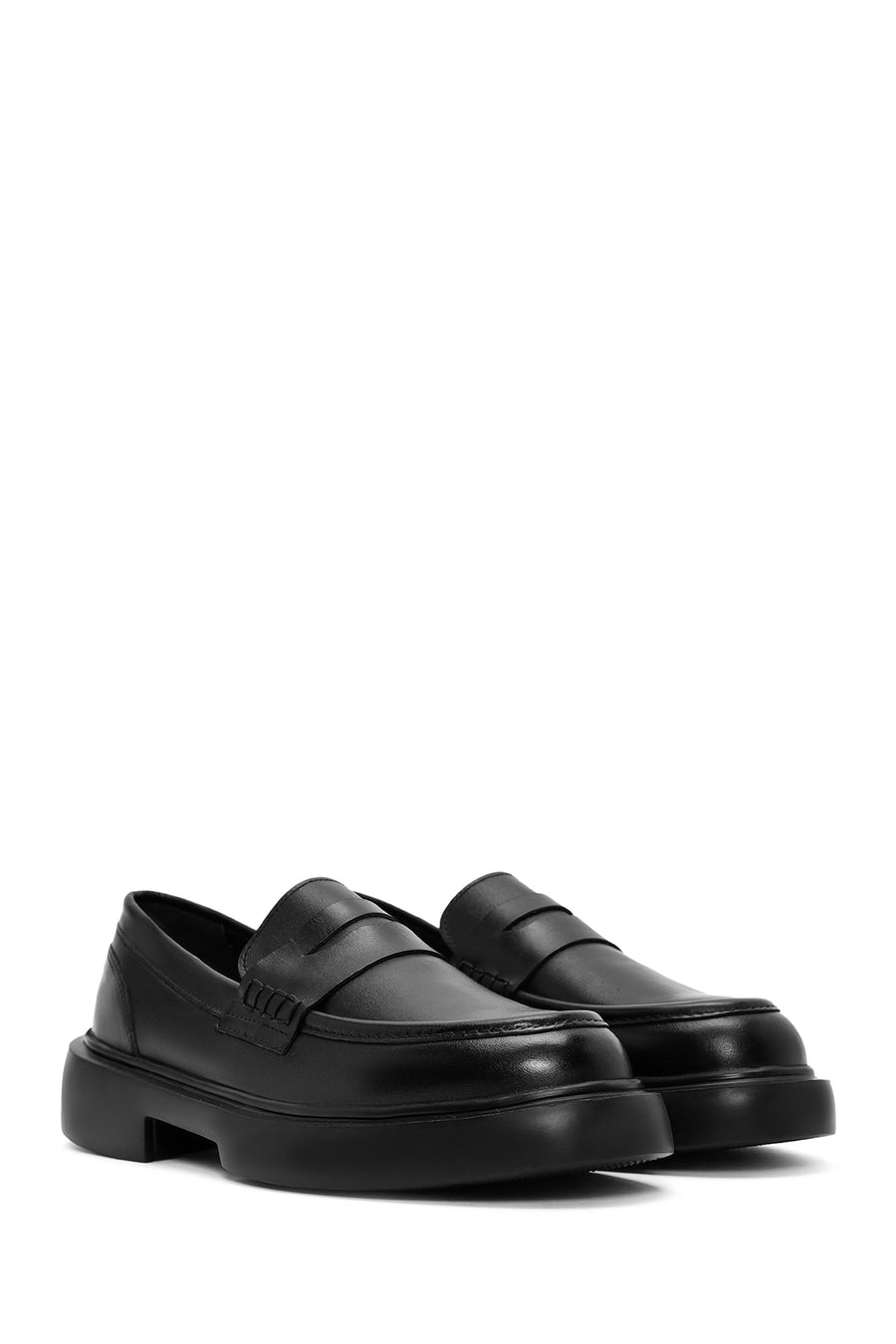 Erkek Siyah Deri Casual Loafer