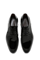 Men's Black Laced Patent Leather Classic Shoes | Derimod