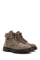 Men's Mink Lace-Up Nubuck Leather Casual Boots | Derimod