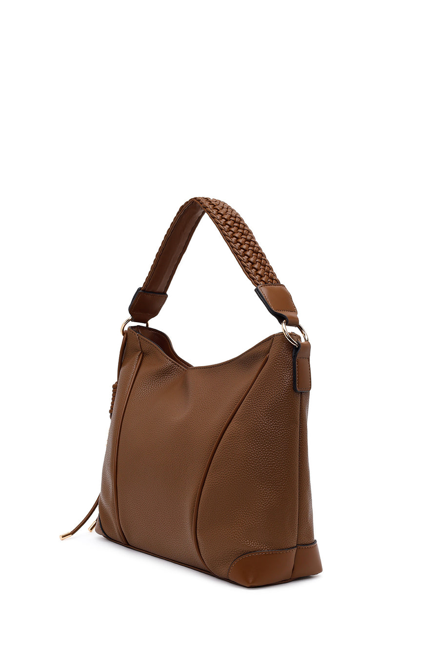 Woman Brown Long-Strap Accessory Shoulder Bag