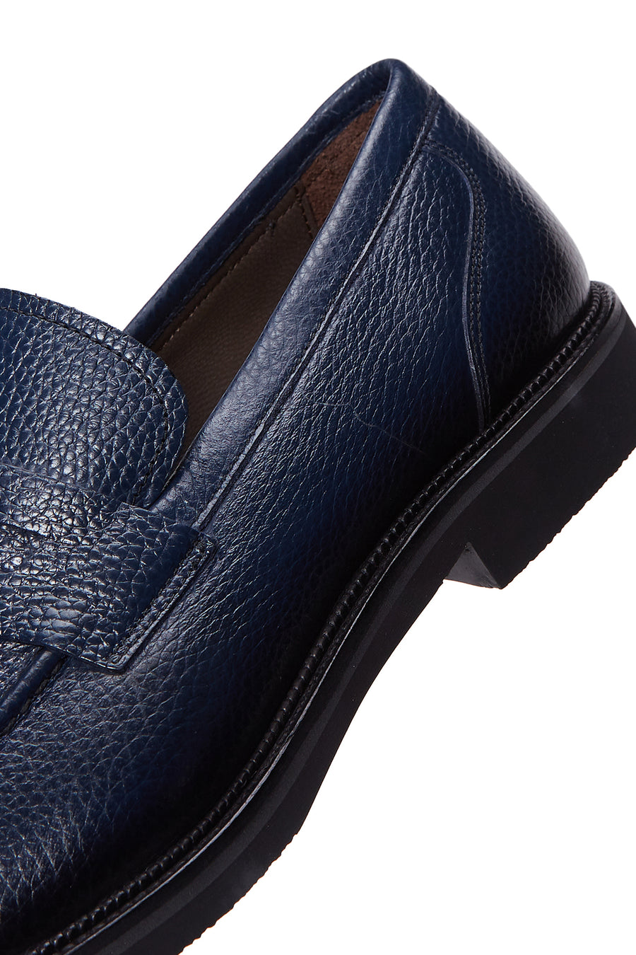 Erkek Lacivert Deri Casual Loafer
