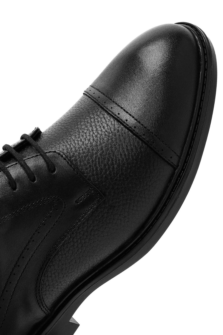 Men's Black Laced Leather Classic Shoes