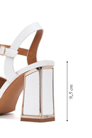 Women's White Thick Heeled Sandals | Derimod