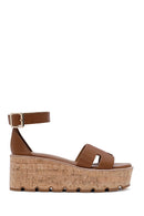 Women's Tan Leather Sandals | Derimod