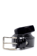 Men's Black Patent Leather Belt | Derimod