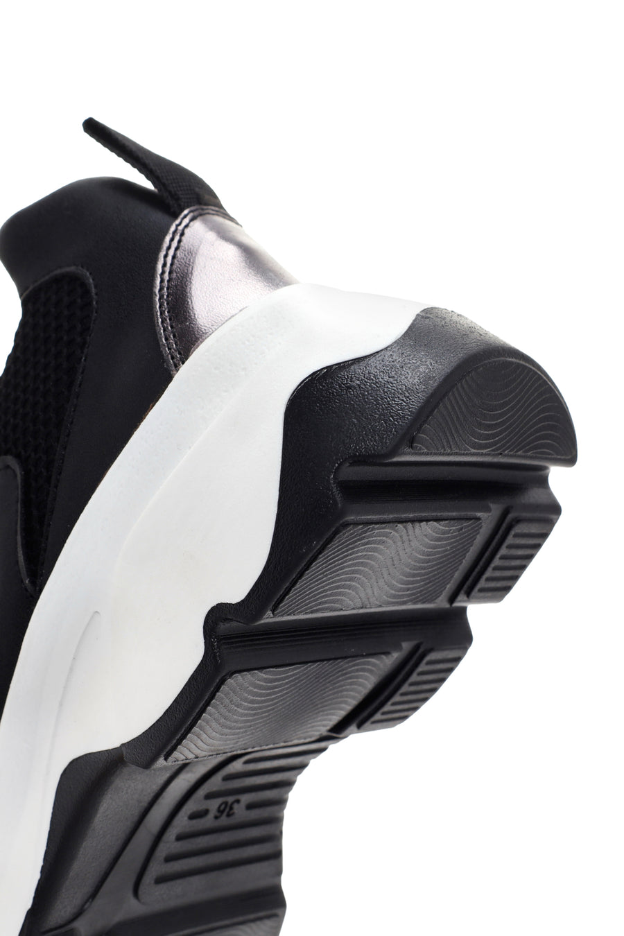 Kadın Siyah Kalın Tabanlı Sneaker