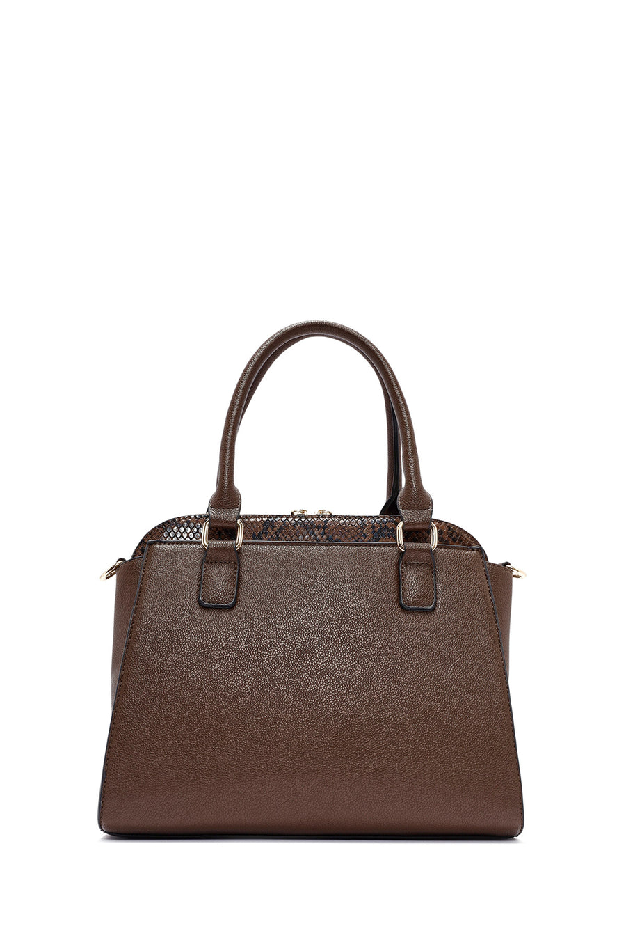 Woman Brown Long-Strap Classic Shoulder Bag