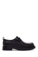 Male Black Lace-Up Thick-Soled Leather Casual Shoes | Derimod