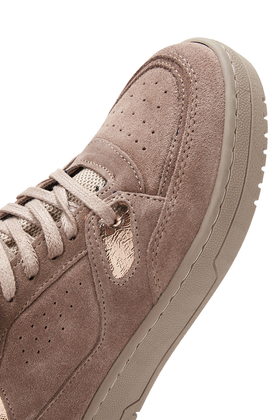 Kadın Vizon Süet Deri Bilekli Sneaker