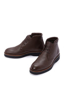 Men's Brown Leather Casual Boots | Derimod