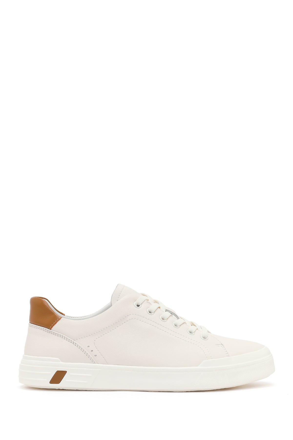 Male White Lace-Up Leather Sneaker 26SFD699218 | Derimod
