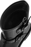 Women's Black Buckle Detailed Leather Boots | Derimod