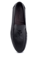 Men's Crocodile Leather Tassel Loafer | Derimod