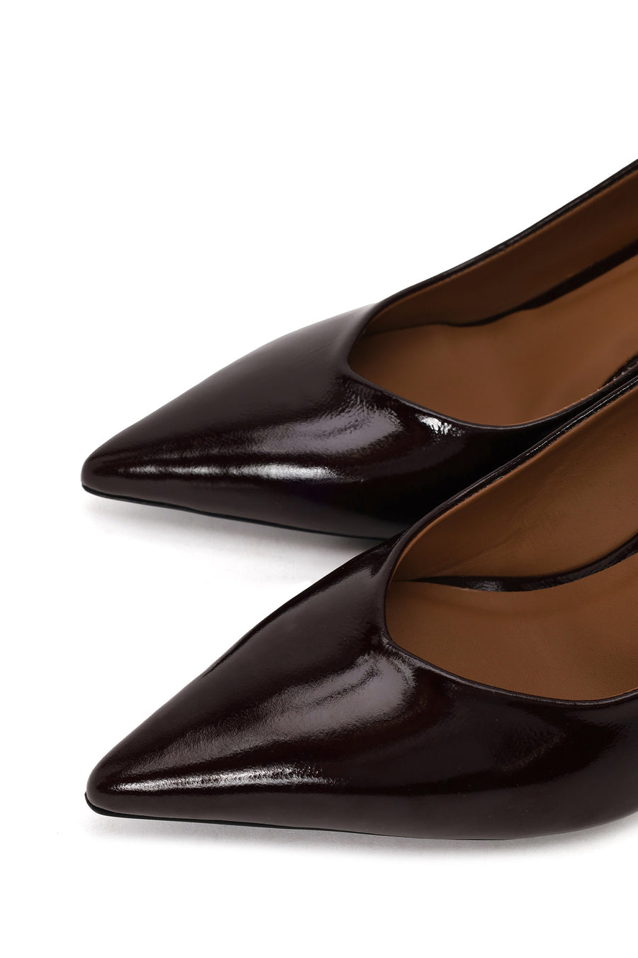 Woman Burgundy Thin-Heeled Patent Leather Leather Stiletto
