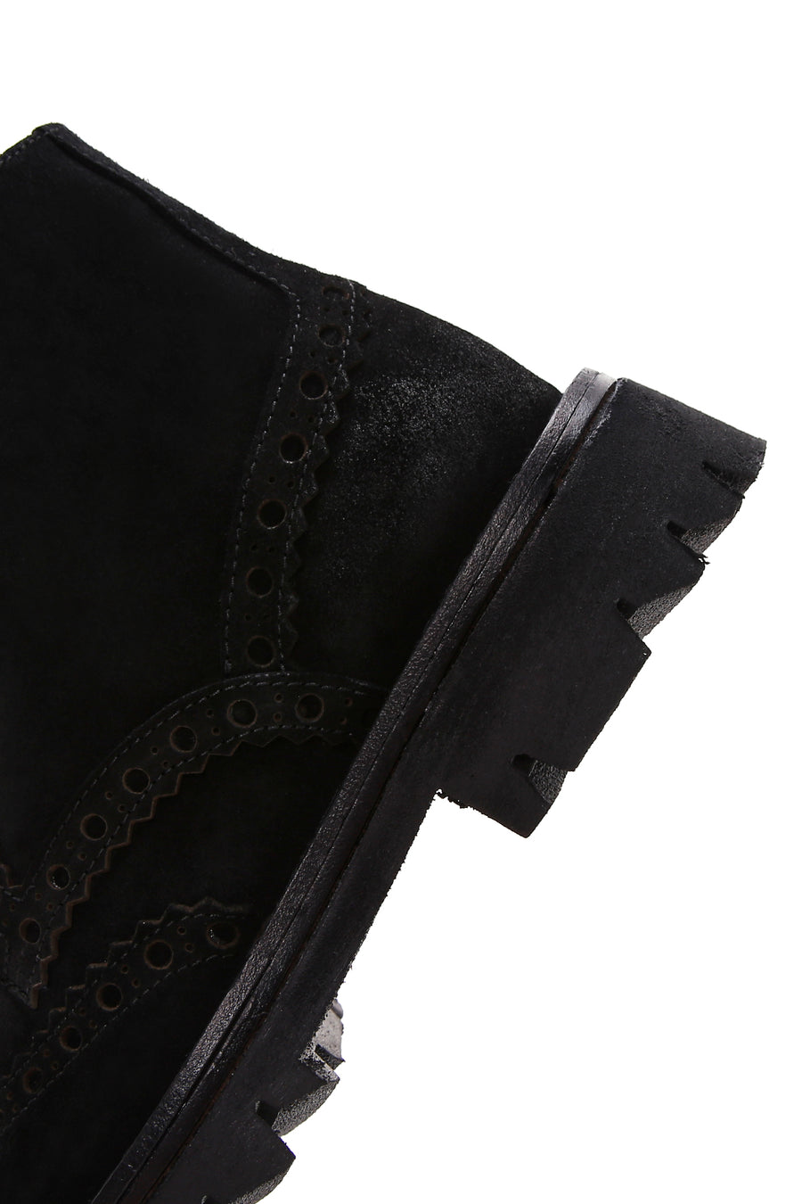 Men's Black Suede Leather Zippered Boots