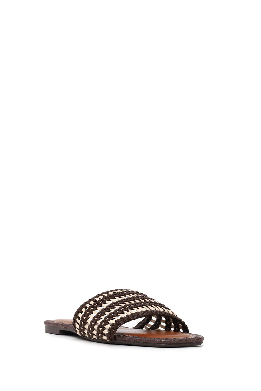 Woman Brown Braided Slipper