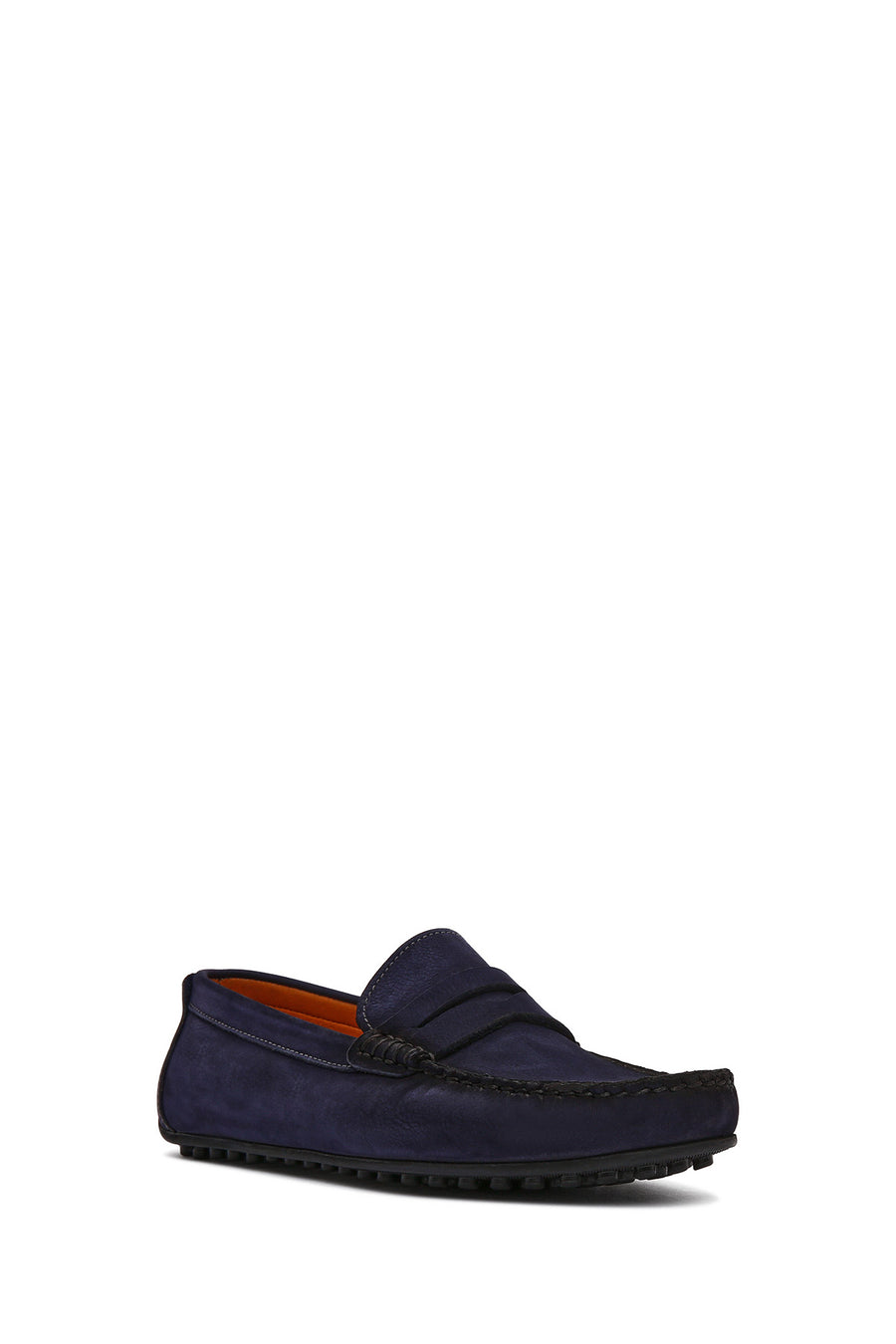 Men's Navy Blue Nubuck Leather Casual Loafer