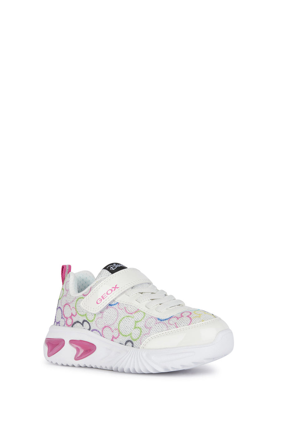 Geox Girl White Assister Strap Leather Sneaker