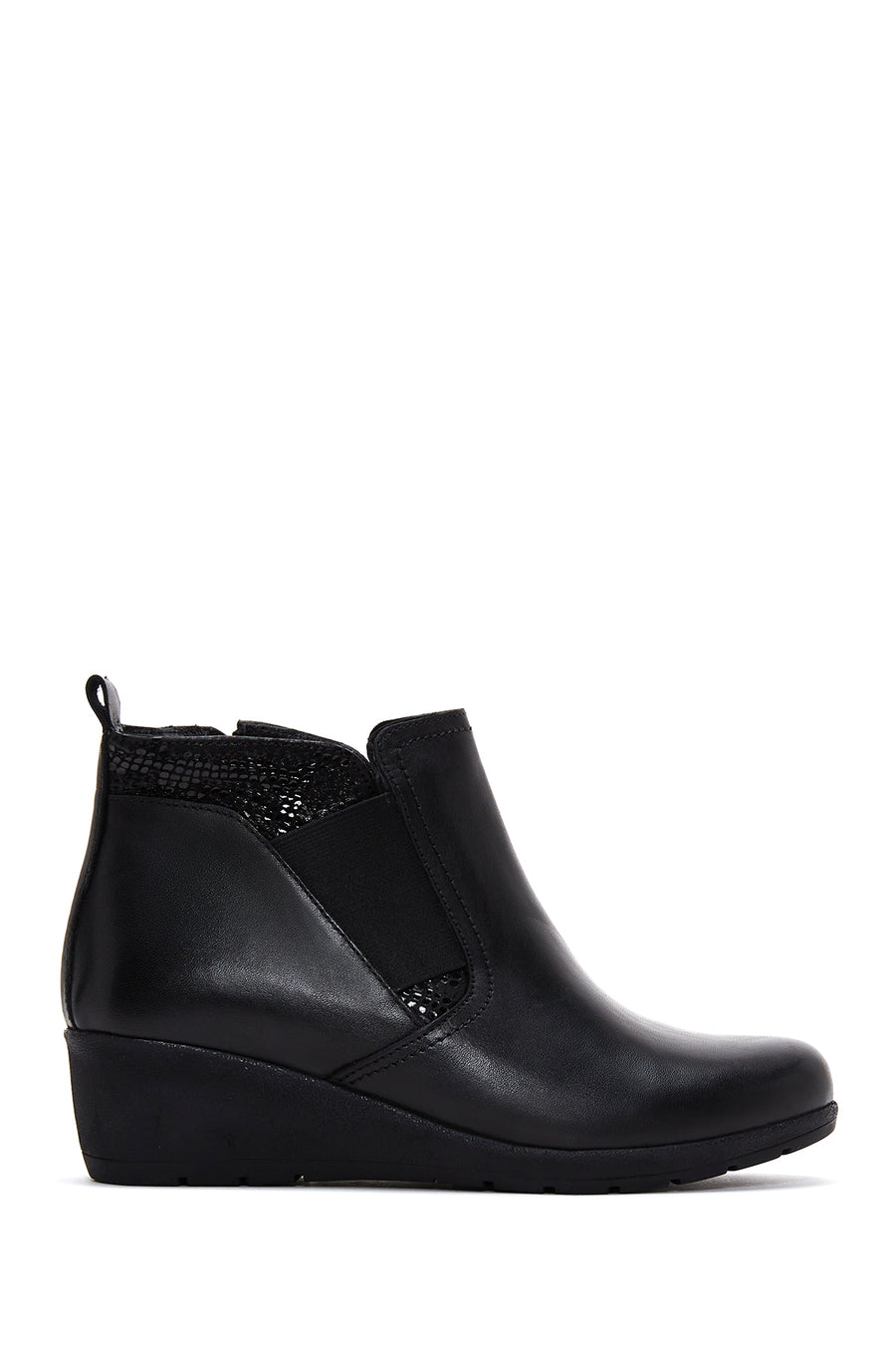 Women's Leather Wedge Heel Boots 22WFD412414 | Derimod