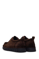 Male Brown Lace-Up Thick-Soled Suede Casual Shoes | Derimod