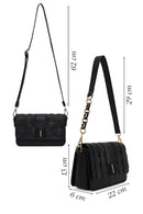 Woman Black Long-Strap Knit Crossbody Bag | Derimod