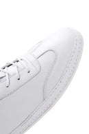 Erkek Beyaz Bağcıklı Deri Sneaker | Derimod