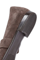 Woman Mink Buckled Suede Leather Ballet Flat | Derimod