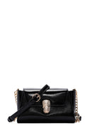 Women's Black Long Strap Patent Leather Crossbody Bag | Derimod