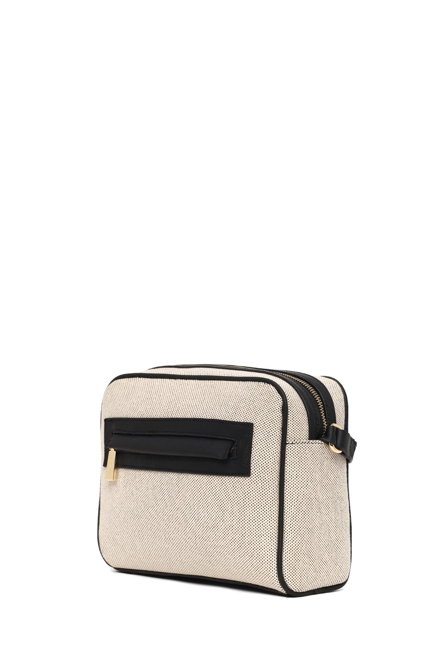 Woman Cream Long-Strap Printed Crossbody Bag