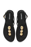 Woman Black Accessory Thong Sandals | Derimod