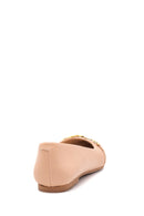 Women's Beige Buckled Ballerinas | Derimod